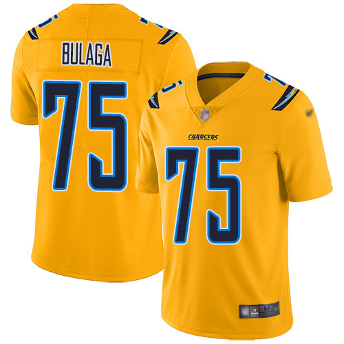 Nike Chargers #75 Bryan Bulaga Gold Youth Stitched NFL Limited Inverted Legend Jersey